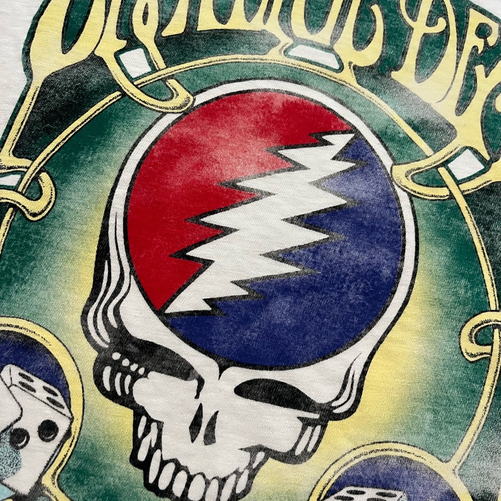š¢ '24 Grateful Dead Band Deal Go Down Dice Green Matte Steal Face HQ Lucky Tee - Picture 7 of 10